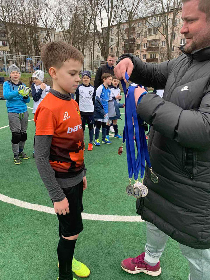 В рамках районных соревнований по футболу «Кожаный мяч»